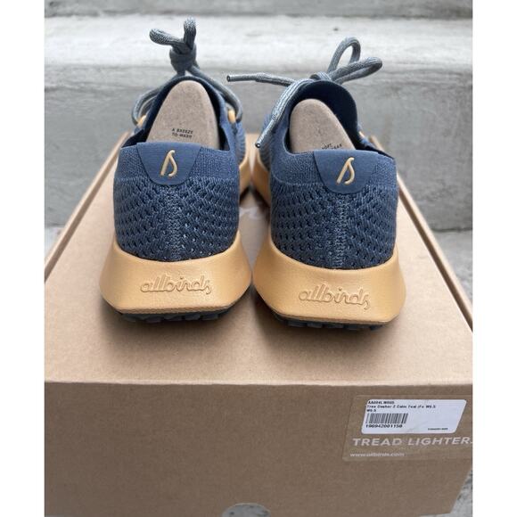 NEW Allbirds Tree Dasher 2 Calm Teal Forage Tan Knit Sneakers Size 6.5 - Picture 5 of 9